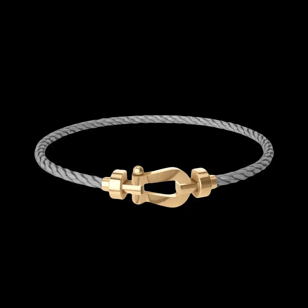 Force 10 Horseshoe Buckle Bracelet-Gold No Diamonds by skyrim trading llp