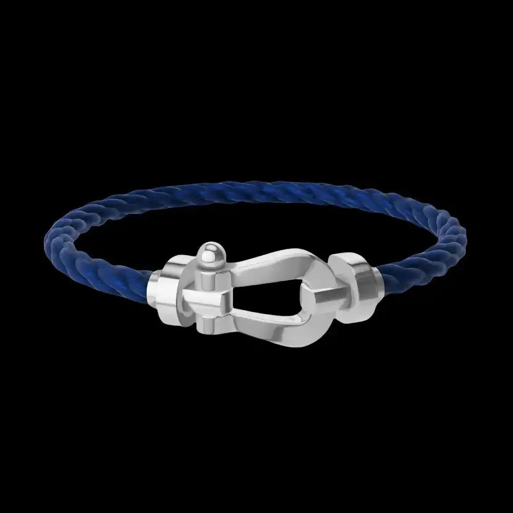 Force 10 Horseshoe Buckle Bracelet-Silver No Diamonds by skyrim trading llp