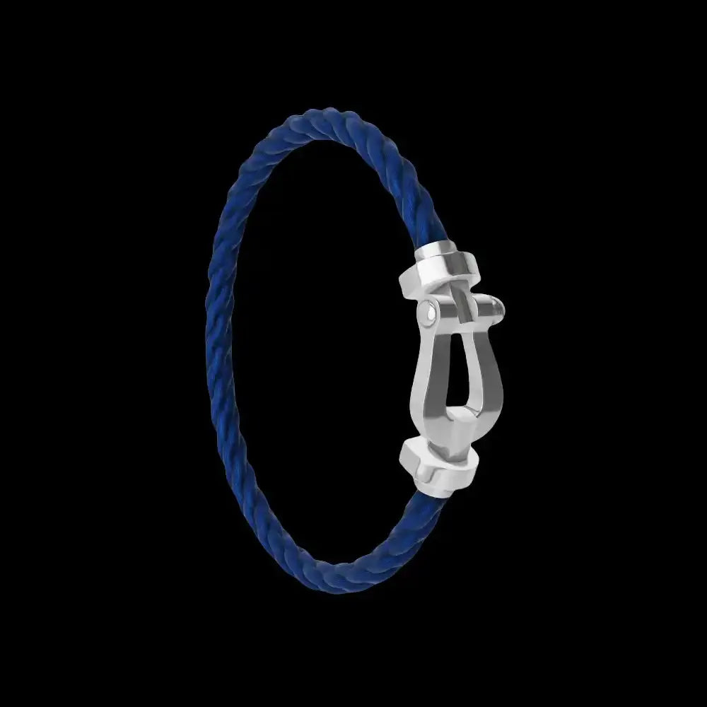 Force 10 Horseshoe Buckle Bracelet-Silver No Diamonds by skyrim trading llp
