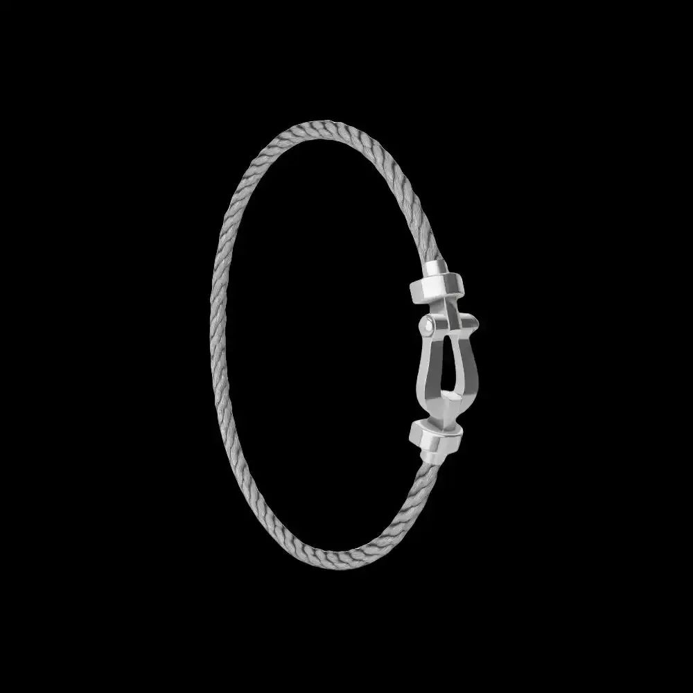 Force 10 Horseshoe Buckle Bracelet-Silver No Diamonds by skyrim trading llp