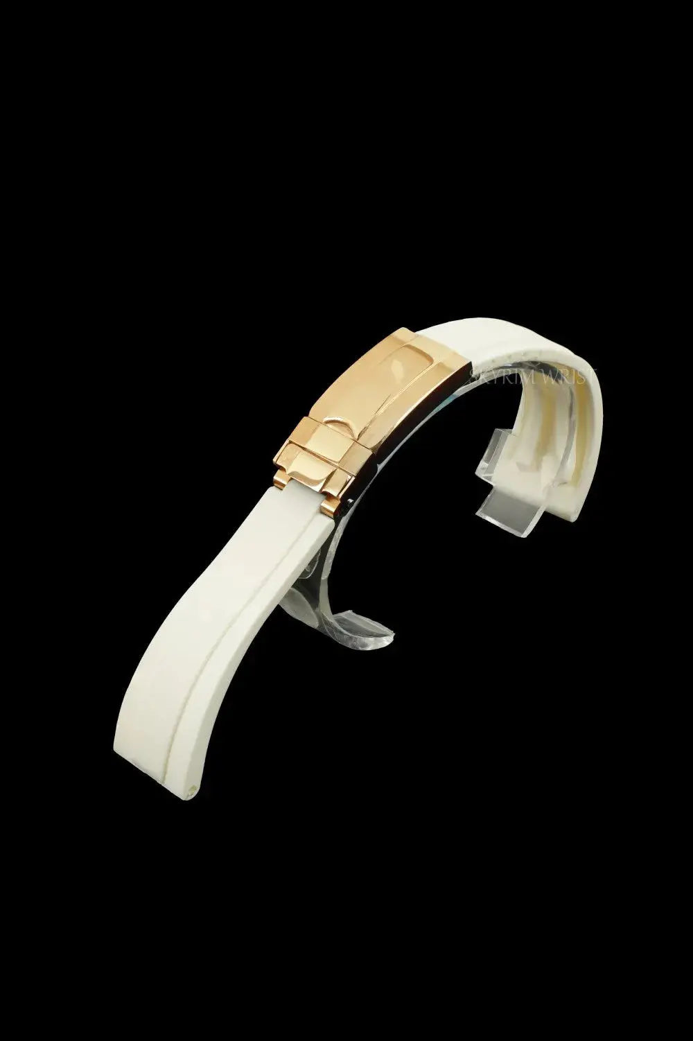 Rubber Strap - Gold Buckle - Straight End by SKYRIM SEIKOMOD