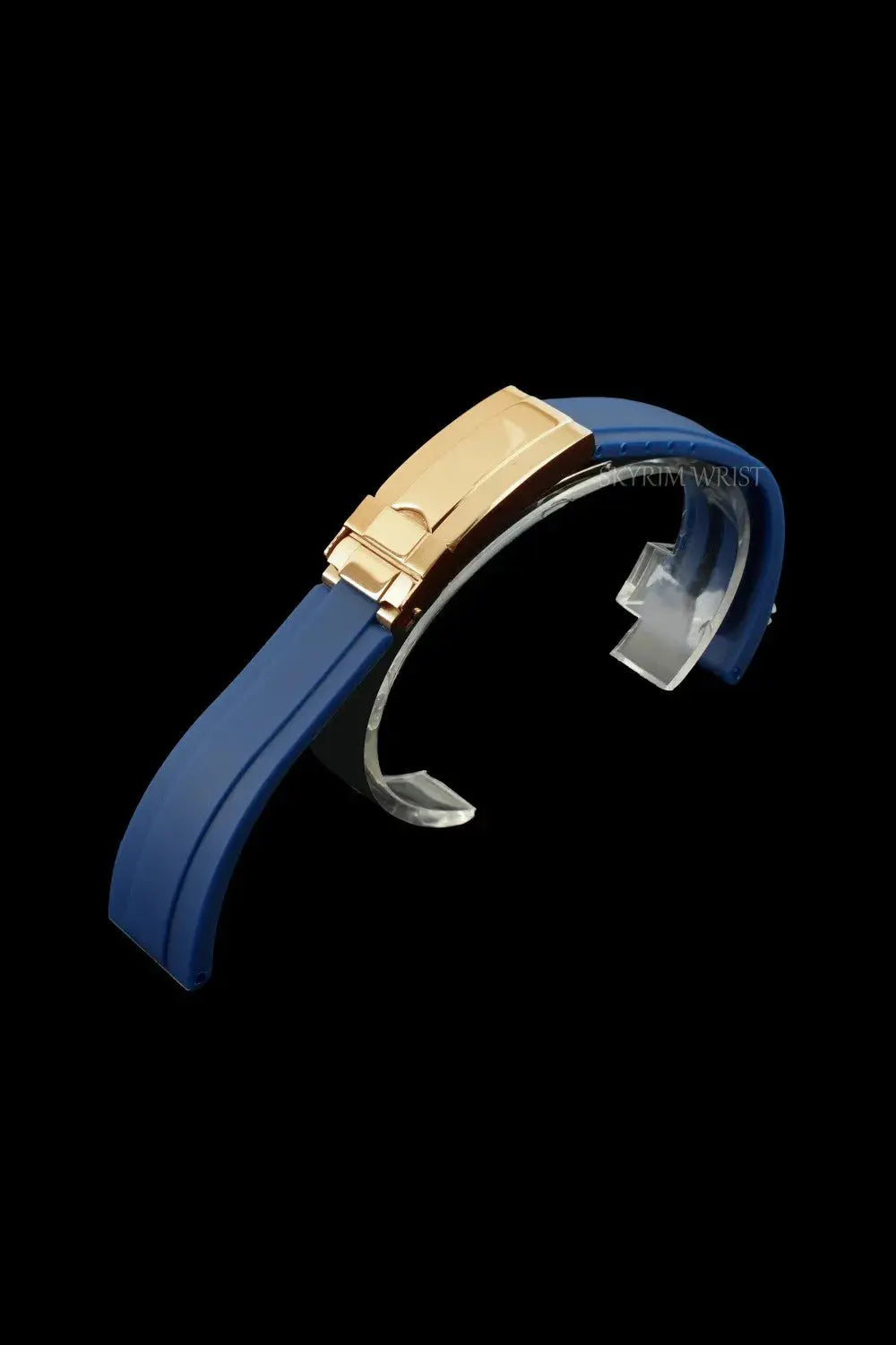 Rubber Strap - Gold Buckle - Straight End by SKYRIM SEIKOMOD