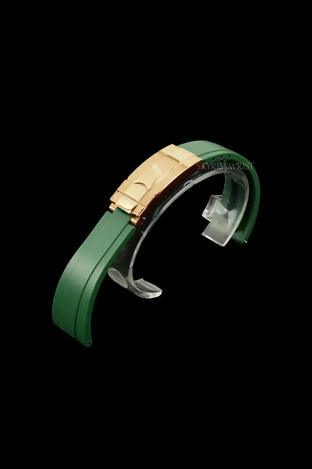 Rubber Strap - Gold Buckle - Straight End by SKYRIM SEIKOMOD