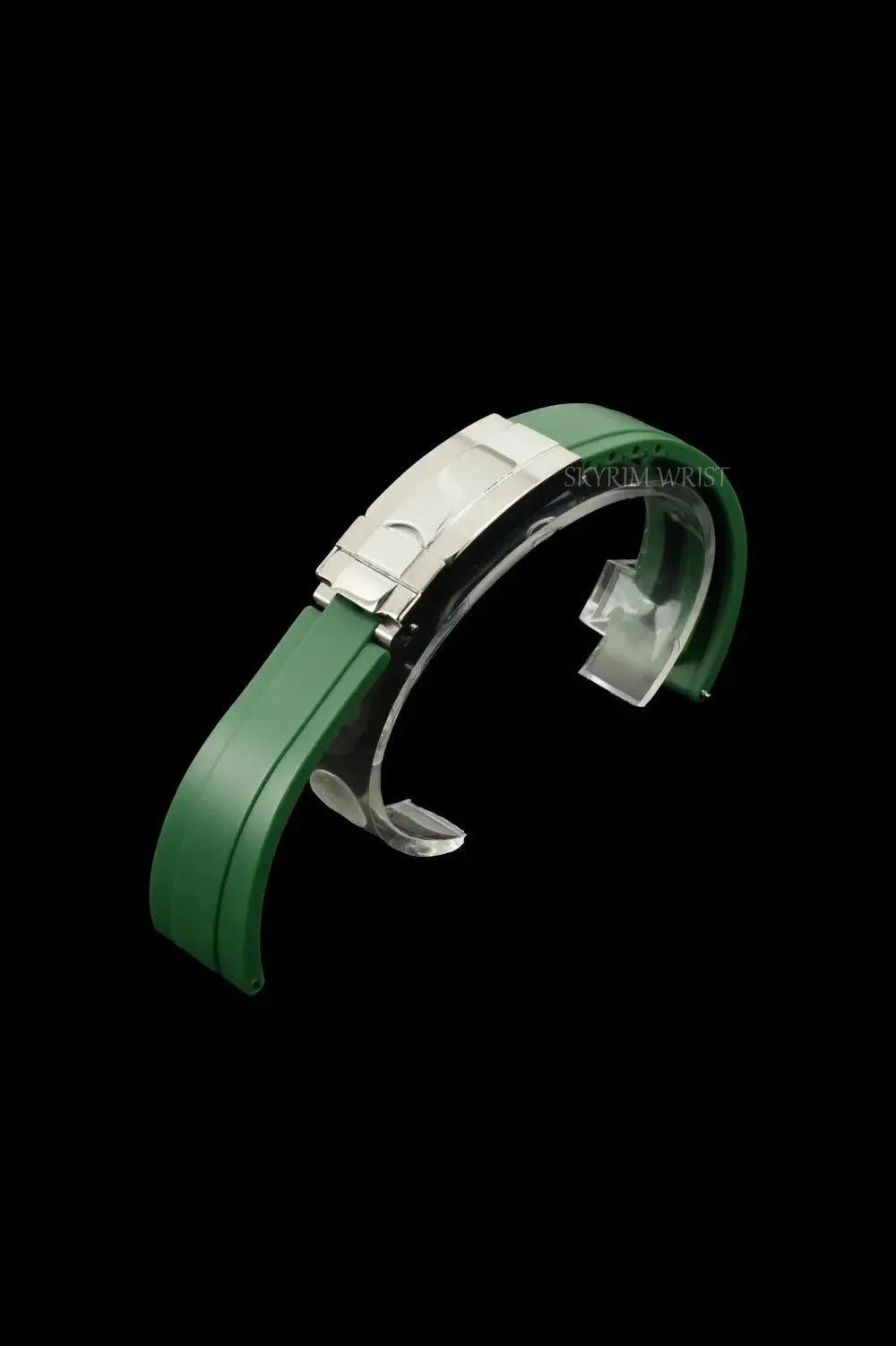 Rubber Strap - Silver Buckle - Straight End by SKYRIM SEIKOMOD