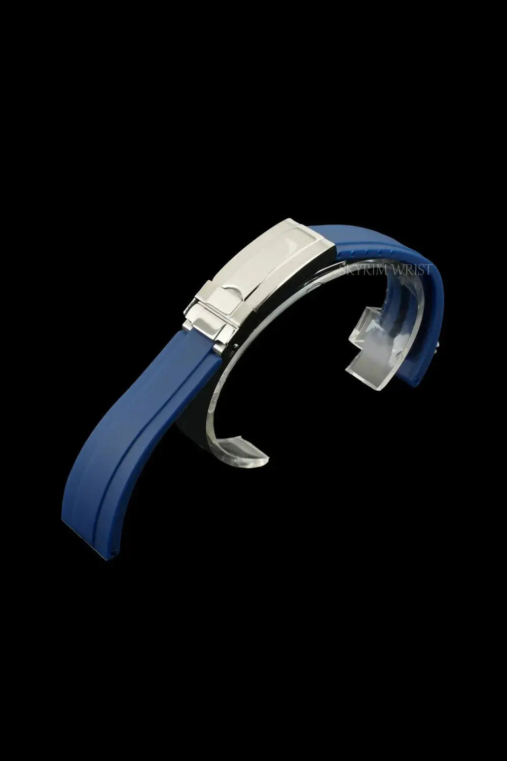 Rubber Strap - Silver Buckle - Straight End by SKYRIM SEIKOMOD
