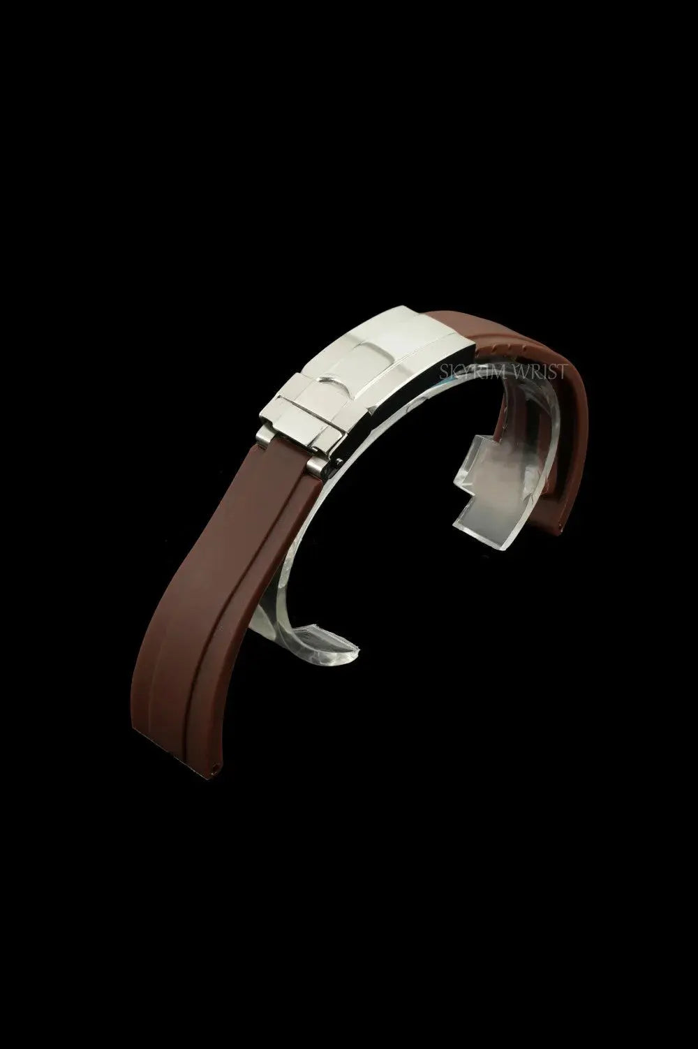 Rubber Strap - Silver Buckle - Straight End by SKYRIM SEIKOMOD
